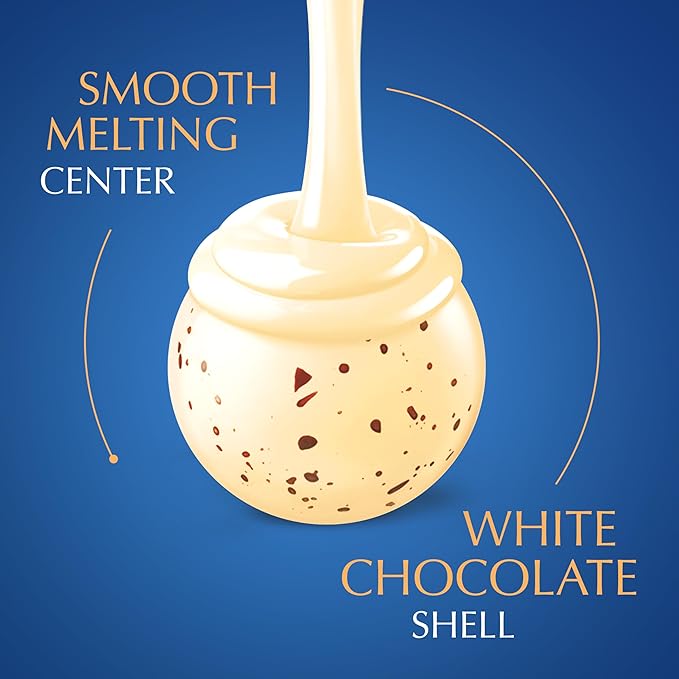 Lindt LINDOR Cookies and Creme White Chocolate Candy Truffles Chocolates with Smooth Melting Truffle Center 5.1 oz. Bag (6 Pack)