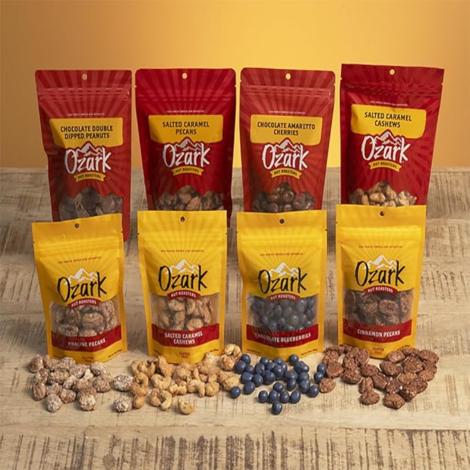 OZARK NUT ROASTERS No Sugar Added Chocolate Raisins Gourmet Creamy Milk Chocolate Covered Raisin Snacks 14 oz Pack of 2