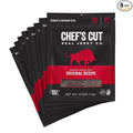 Chef’s Cut Real Beef Jerky | High Protein Meat Snack with 10g Protein &amp 90 Calories Gluten Free Keto-Friendly Premium Lean Smoked Beef | Original Recipe | 2.5 oz (Pack of 8)