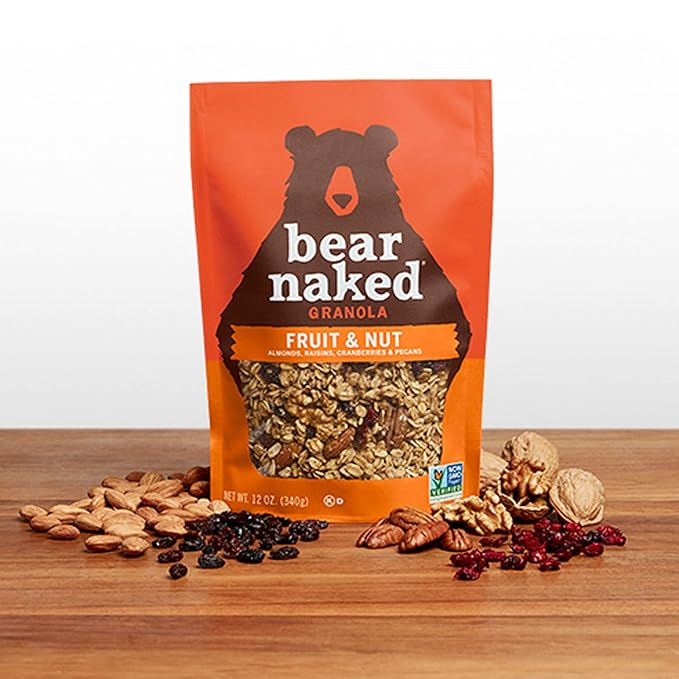 Bear Naked Granola Cereal Whole Grain Granola Breakfast Snacks Fruit and Nut Medley (6 Bags)