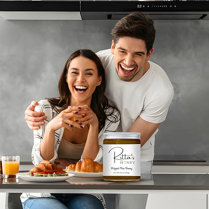 Ritta’s Whipped Fire Honey with Ginger Turmeric Cayenne &amp Cinnamon – 8.5 oz – Immune Boosting Spicy Honey for Tea Toast &amp More Fire Cider Inspired