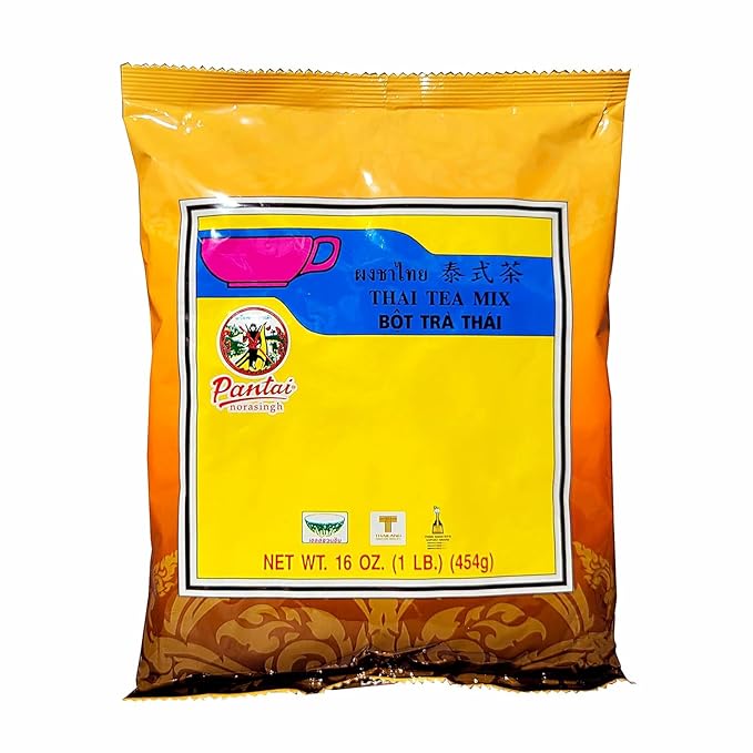 (2 Packs) Ultimate Thai Tea Kit - Traditional Thai Tea Mix with Measuring Spoon - Brew Authentic Iced or Hot Thai Tea at Home - 16 oz
