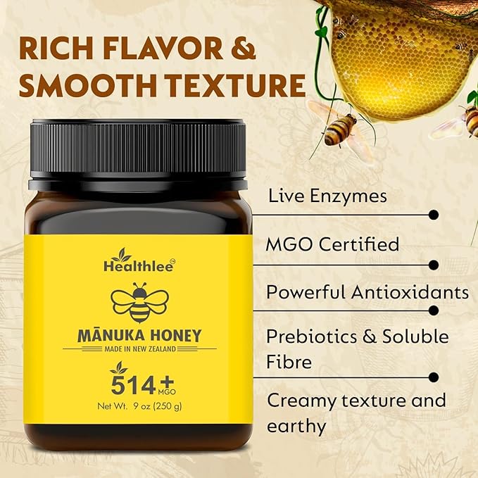 Manuka honey 514+ MGO | New Zealand Honey | High grade |Monofloral honey 8.8oz /250 gram