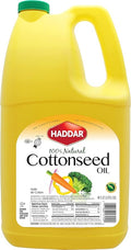 Haddar Pure Cottonseed Oil 96oz | Easy Pour Bottle with Handle No Cholesterol or Preservatives Perfect for Frying