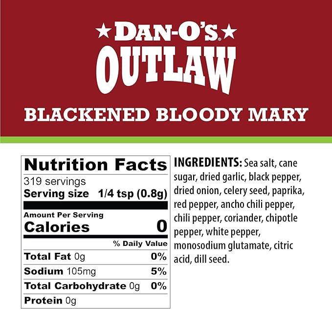 Dan-O’s Outlaw Seasoning Variety Pack – 3 Bottle Set – Butter Dust Butter Steak &amp Blackened Bloody Mary – Bold Buttery &amp Blackened Spice Blends for Meat Seafood Veggies &amp Cocktails