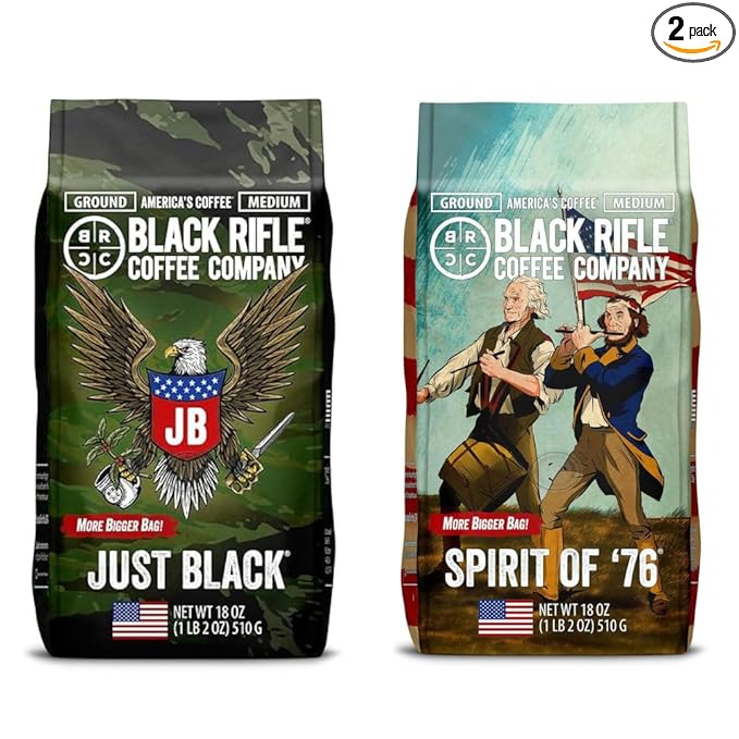 Black Rifle Coffee Company Medium Roast Ground Coffee Variety 2 Pack 18 OZ Bag