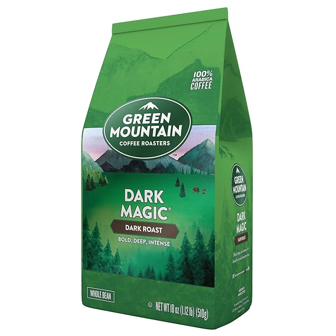Green Mountain Coffee Roasters Dark Magic Whole Bean Coffee Bagged 18 oz (Pack of 2)