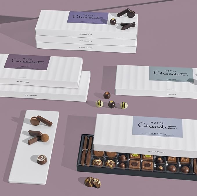 Hotel Chocolat - Everything Sleekster - Assortment of 27 Milk White and Dark Chocolates - Chocolate Gift Box for Birthday Thank You Anniversary Holidays