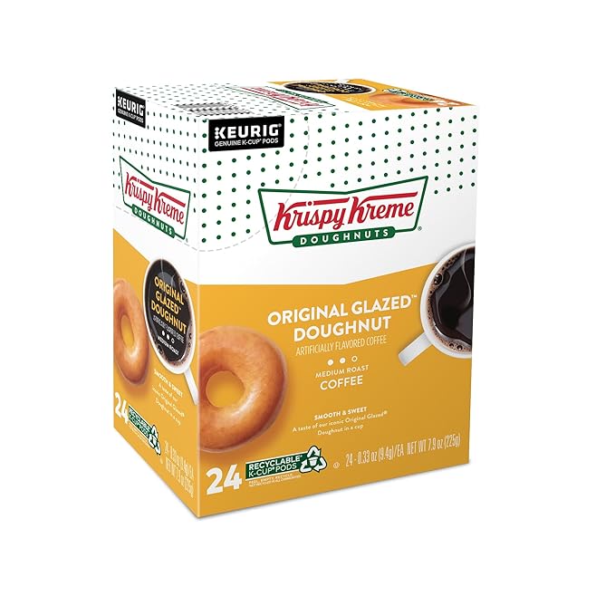 Krispy Kreme Original Glazed Doughnut Single-Serve Keurig K-Cup Pods Flavored Medium Roast Coffee 96 Count