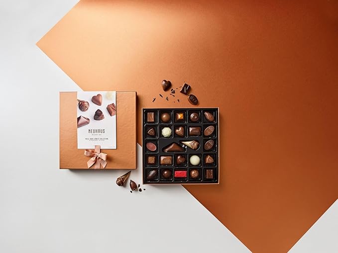 Neuhaus Belgian Chocolate Classic Discovery Collection – 24 Timeless Neuhaus Pieces Assorted Milk White &amp Dark Chocolate Pralines – Gourmet Chocolate Gift