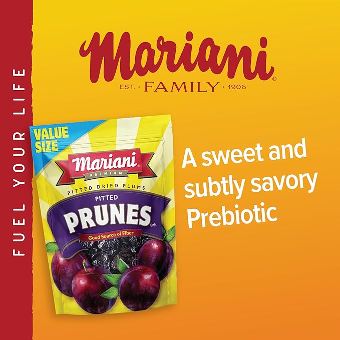 Mariani | Pitted Prunes | Dried Fruit | Healthy Vegan Gluten Free Snack for Kids &amp Adults | No Sugar Added | 32 Ounces (Pack of 1) - Resealable Bag