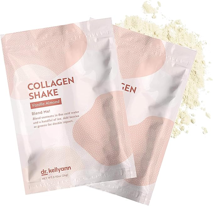 Dr. Kellyann Keto Vanilla Almond Shakes (7 Servings) – Grass-Fed Collagen Protein Gluten-Free Non-GMO Keto-Friendly 1 Pack
