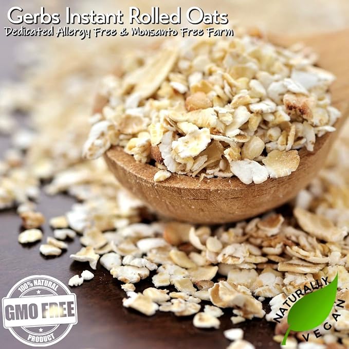 Gerbs Gluten-Free Instant Oats 4 lbs. | Carefully Sourced Resealable Bag | Smooth &amp Creamy Texture | Top 14 Allergen-Free