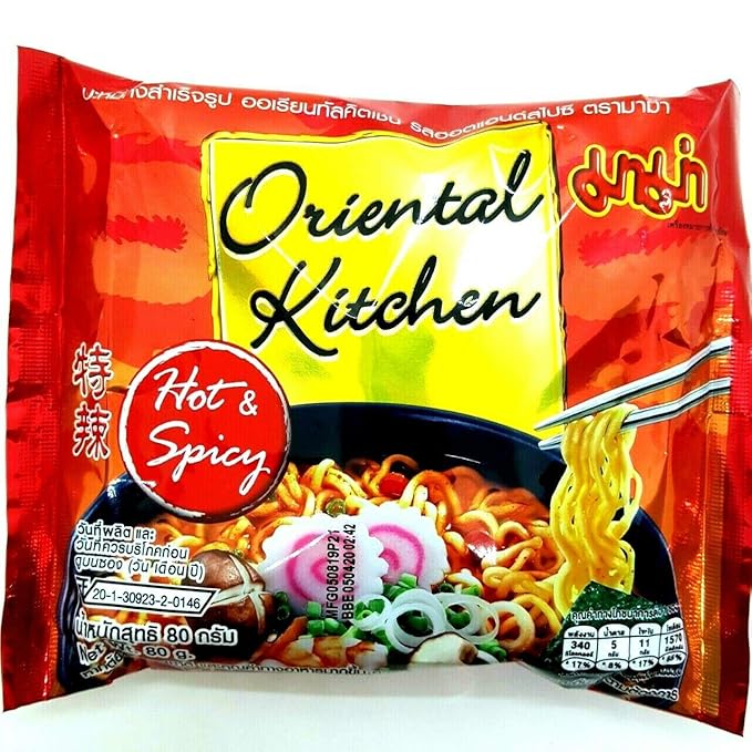 Oriental Kitchen Hot &amp Spicy Flavour Quick Cook Thai-MAMA Big Pack Instant Noodles Soup (Pack of 3)