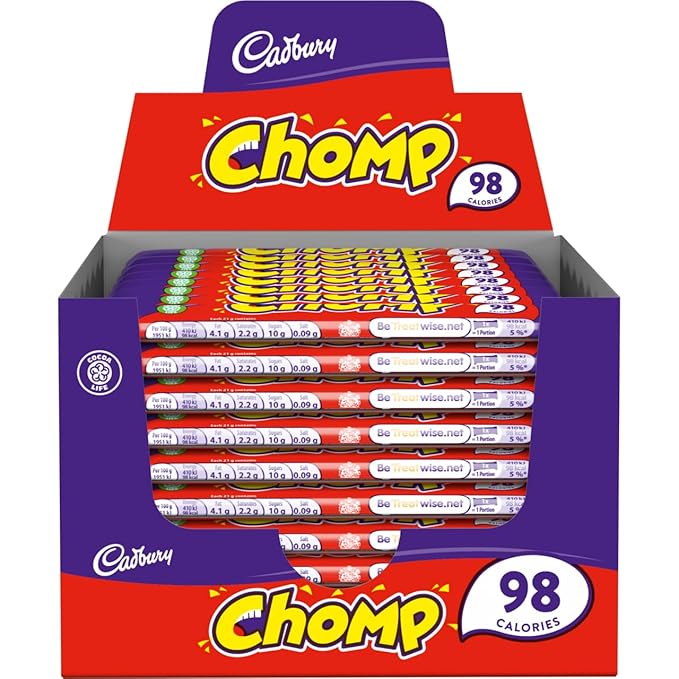Cadbury Chomp Chocolate Bar 21g (Pack of 60 Bars)