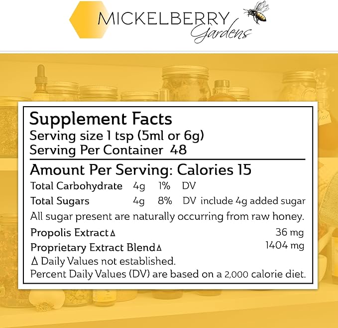 Mickelberry Gardens Throat &amp Lung Honey Tonic: Wellness Syrup Natural Sore Throat Relief Immune Support &amp Cough Suppressant for Adults &amp Kids (4 oz 2 Pack)