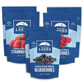 Thousand Lakes Freeze Dried Berries 3 2-Packs (6 Pouches Total) Bundle | 100% Whole Raspberries Whole Blueberries and Sliced Strawberries