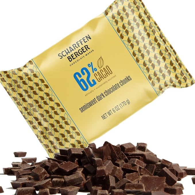SCHARFEEN BERGER Baking Chocolate Chunks Semisweet 6 Ounce (Pack of 5)