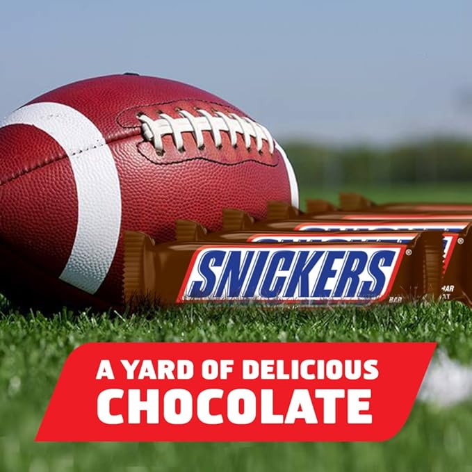Snickers Yard Chocolate Bars Candy 18 Count 33.48 Ounce