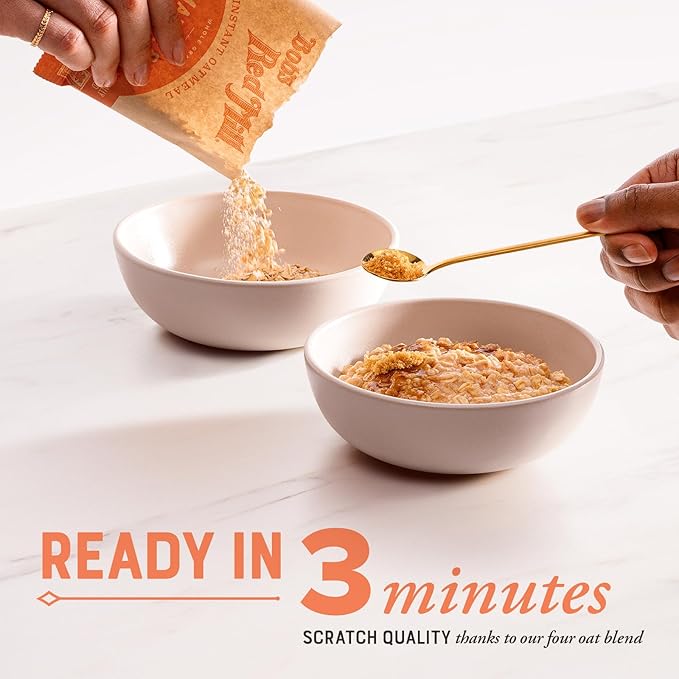 Bob's Red Mill Instant Oatmeal Maple Brown Sugar 24 Packets Total (1 Box/6 per Box) Non-GMO Gluten Free Whole Grain