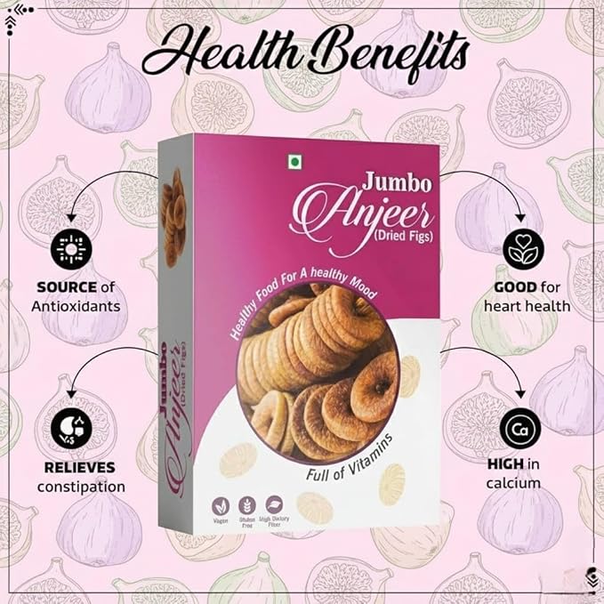 250g Afghani Anjeer Box Dry Fruits | Dried Afghani Anjir Figs Rich in Iron Fibre &amp Vitamins | Healthy Snack Low in Calories and Fat Free | Dry Afghani Anjir Figs