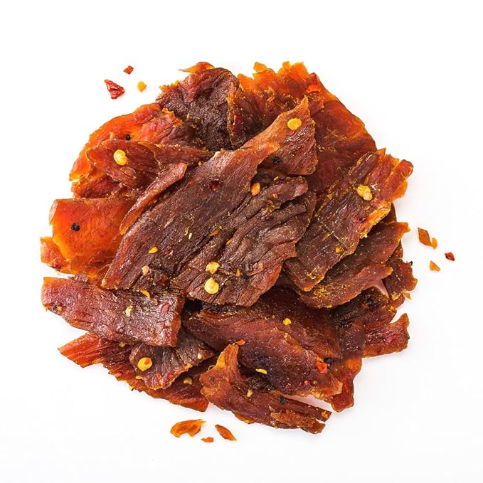 Perky Jerky Hot and Bothered Turkey Jerky 2.2oz (Pack of 12) - Low Sodium - 10g Protein per Serving - Low Fat - 100% U.S. Sourced - Tender Texture