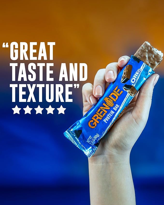 Grenade OREO Milk Chocolate High Protein Bar 20g Protein and 1 g Sugar per Snack Bar 12 Count 2.1 oz Bars