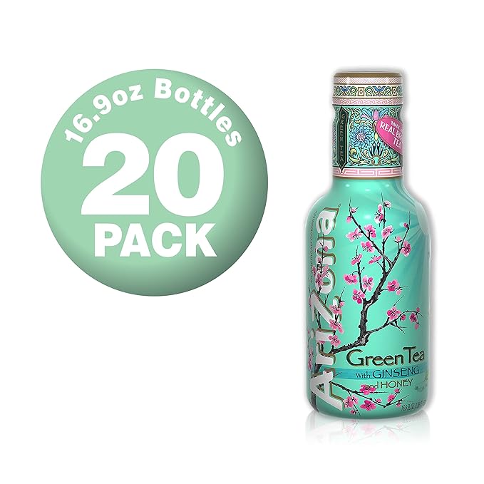 AriZona Green Tea 16.9 Fl Oz (Pack Of 20)