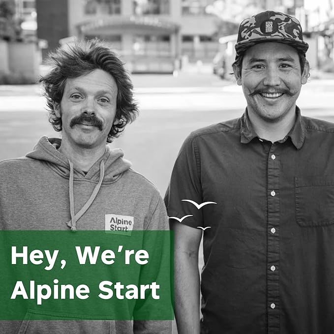 Alpine Start Instant Coffee Original Blend Medium Roast - Individual Powder Mix From High Altitude Arabica Coffee Beans - Hot or Cold Brew for Home Travel Camping Hiking Backpacking (Original Blen
