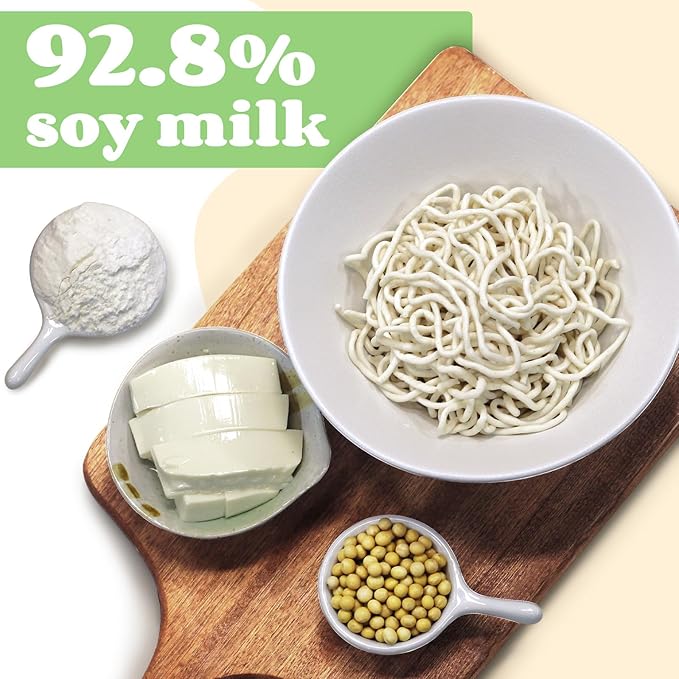 HealSpot Tofu Noodles High protein ramen Sugar free Pasta Low Carb Low Fat Non GMO Keto and Plant Based Friendly Instant Ramen Ready to Eat Meals Made with Pure Soy Milk(6 packs)