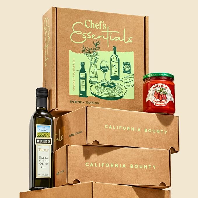Corto x Stanislaus Chef’s Essentials Kit – TRULY Extra Virgin Olive Oil - Ultra-Fresh Fall Harvest &amp Piccolo Datterini Baby Plum Tomatoes – Handpicked - Loved by Pro Chefs now for Home Chefs