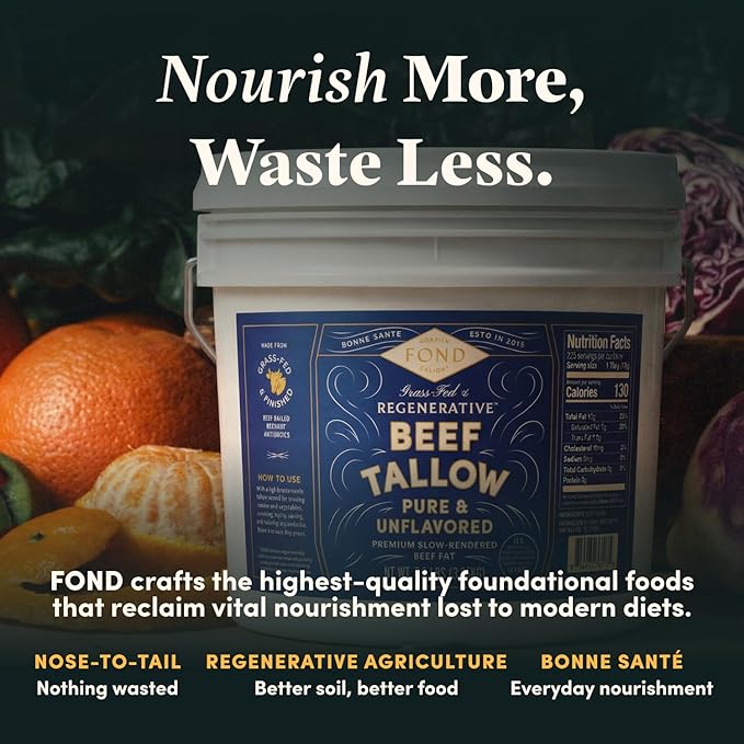Regenerative Beef Tallow Pure &amp Unflavored 1-Gallon