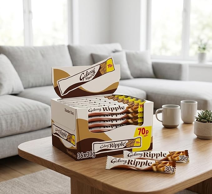 GALAXY Ripple 36 x 30g Bars (Bulk Buy)