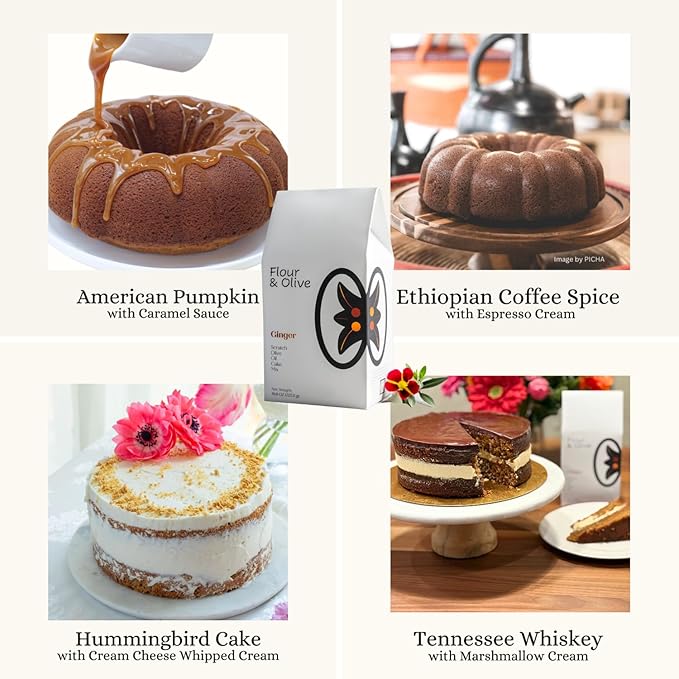 Flour &amp Olive Award-Winning Tasting Duo (2-Pack) | Gourmet Cake Mix Gift Set | Under $30