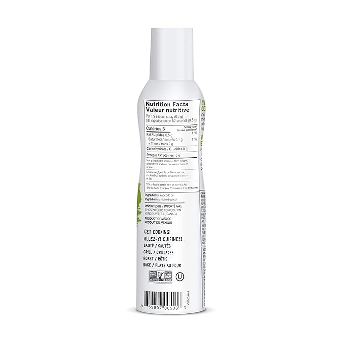 Chosen Foods 100% Pure Avocado Oil Spray Keto Diet Friendly Kosher Cooking Spray for Baking High-Heat Cooking and Frying (6 oz) (Pack of 4)