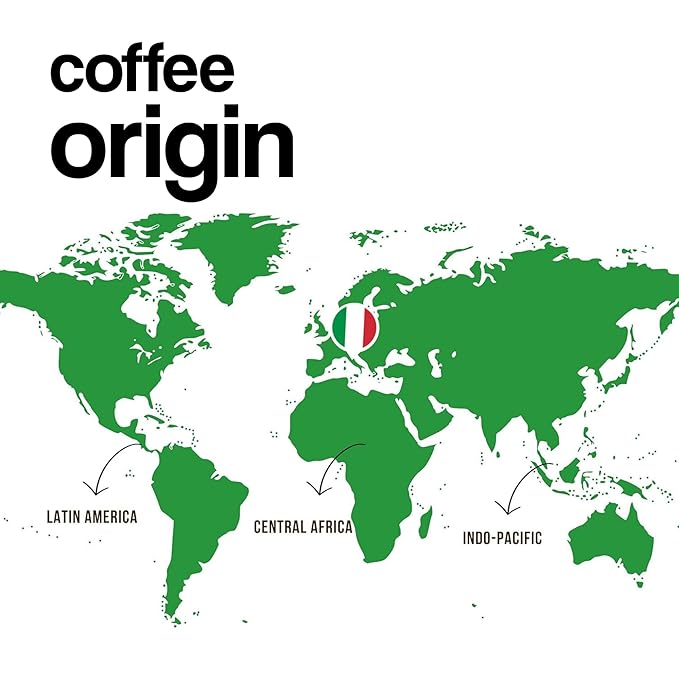 Dongiò Caffè Venezia Blend (Decaf) – Whole Bean Coffee 2.2 lbs (352 Oz) Medium-Dark Roast CO₂ Naturally Decaffeinated Italian Espresso Blend with Notes of Cocoa and Spices