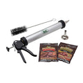 LEM Products Jerky Cannon with Nozzles and Brush Backwoods Seasonings Anodized Aluminum and Stainless Steel