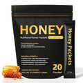 Nutrition Honey Packets Organic Honey Energy Packets with Green Tea Caffeine Himalayan Salt and Lion's Mane Mushroom Workout Gels for Exercise Running &amp Hiking 20 Pack