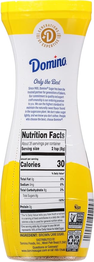Domino® Light Brown Sugar Pourable Brown Sugar 10 oz Flip Top Canister (Pack of 3)