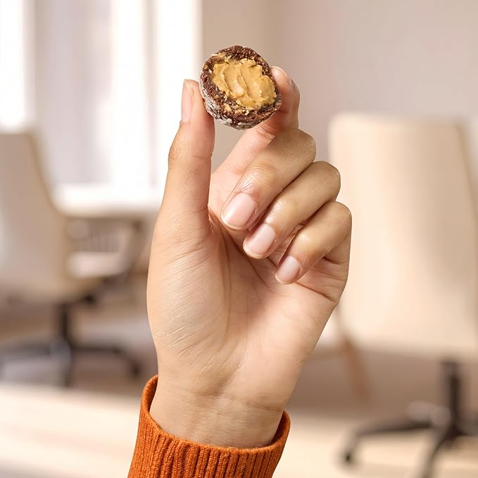 RXBAR Protein Energy Bites Gluten Free Protein Balls Dark Chocolate Peanut Butter 21.1oz Box (24 Bites)