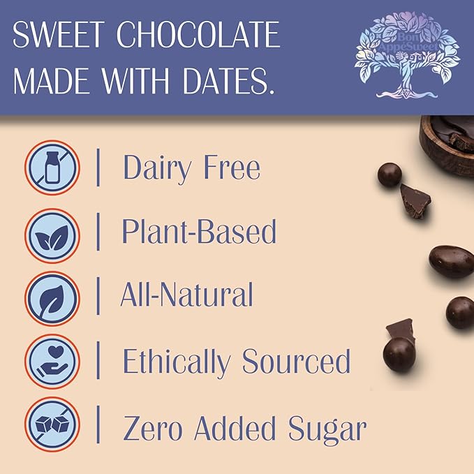 Bon Appesweet Date Sweetened Chocolate Variety | Better Than Milk Bar Chocolate Chip and Covered Almonds Protein Snacks | Variety (Pack of 3) | Zero Added Sugar 54% Cacao Plant Based Dairy and Gui