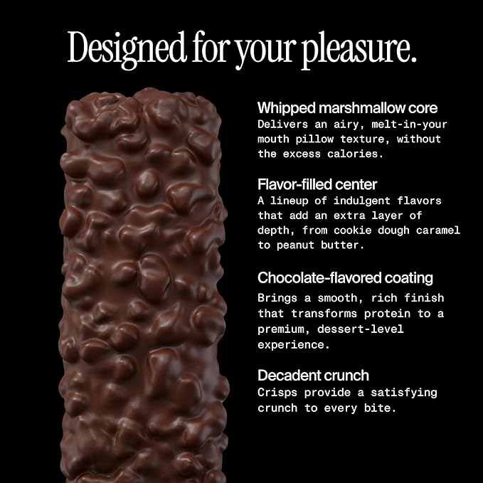 David Bronze High Protein Bars - Cookie Dough Caramel Chocolate Crunch Flavor - 0g of Sugar Low Carb Gluten Free - 20g of Protein 150 Calories - On-The-Go Snack Pack of 12