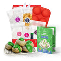 Baketivity Green Donut Kids Baking Kit | Edible Kit for Girls &amp Boys Ages 6-12 | Baking Set with Pre-Measured Ingredients &amp Donut Mold