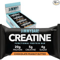 (NEW) JiMMYBAR! Creatine Protein Bar - 5g of Creatine Monohydrate + 20g Protein - High Protein Snack - Supports Muscle Growth Strength &amp Recovery - Real Food Energy Bar for Athletes | Chocolate P