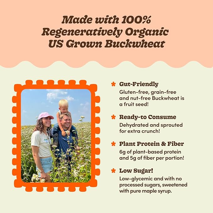Clusterbucks Superfood Clusters – Grain-Free Keto-Friendly Granola with Regeneratively Grown Sprouted Buckwheat– Gluten-Free Low-Carb Organic Healthy Snack (6 Ounce (Pack of 6) Variety #3)