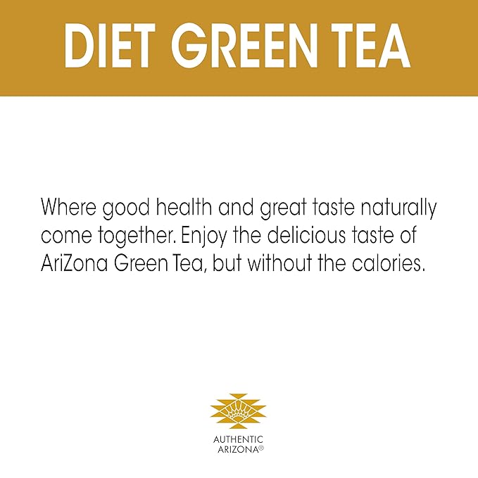 AriZona Low Calorie Diet Green Tea 16.9 Fl Oz (Pack of 20)