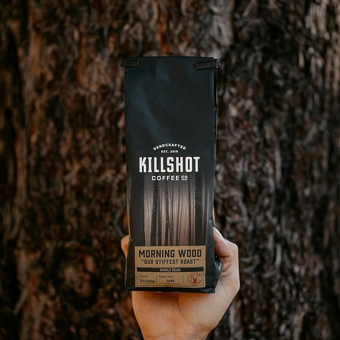 Killshot Coffee Morning Wood Dark Roast Ground Coffee - 12 Ounce Bag
