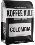 Koffee Kult Colombian Medium Roast Coffee Ground Beans 100% Single Origin Colombia Arabica Whole Bean (Ground 12oz)