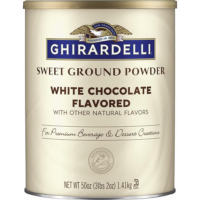 Ghirardelli Sweet Ground White Chocolate Flavor Powder 3.12 lbs.