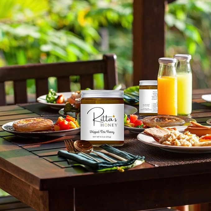 Ritta’s Whipped Fire Honey with Ginger Turmeric Cayenne &amp Cinnamon – 8.5 oz – Immune Boosting Spicy Honey for Tea Toast &amp More Fire Cider Inspired